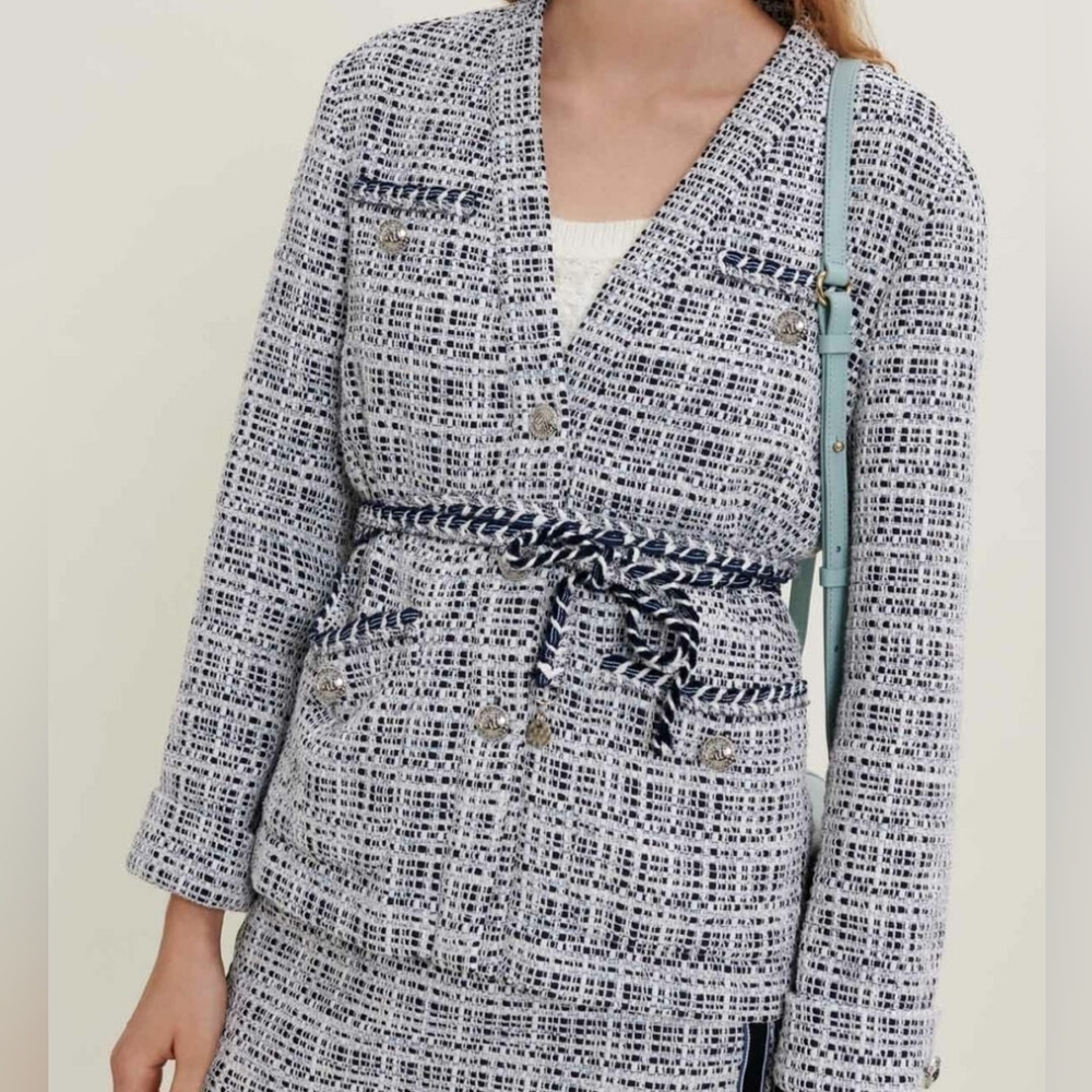 Maje Tweed Jacket Blazer - Picture 2 of 12